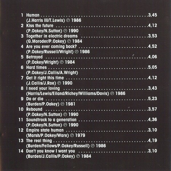 CD, Human League*, Synthpop | Historia Nuestra