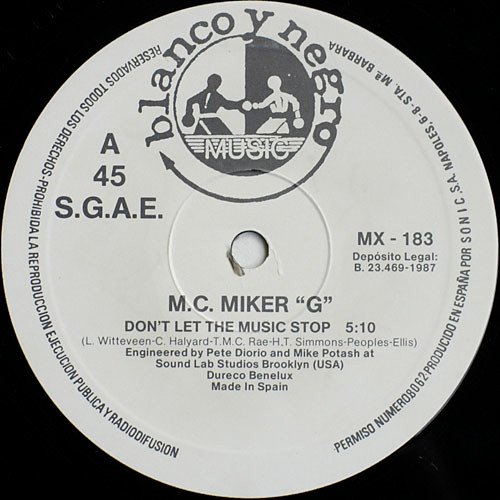 12 inch, HipHouse, M.C. Miker "G"*, Pop Rap, Synthpop | Historia Nuestra