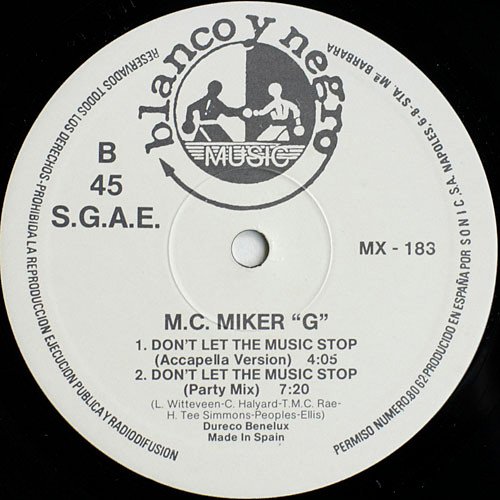 12 inch, HipHouse, M.C. Miker "G"*, Pop Rap, Synthpop | Historia Nuestra