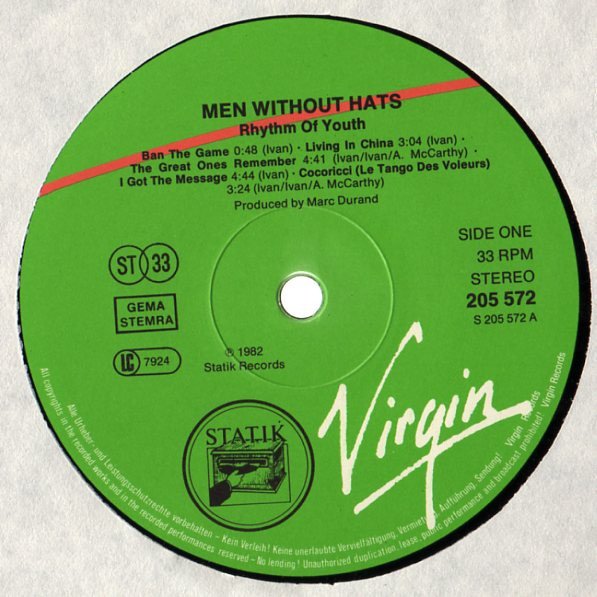 LP, Men Without Hats, Pop Rock, Synthpop | Historia Nuestra