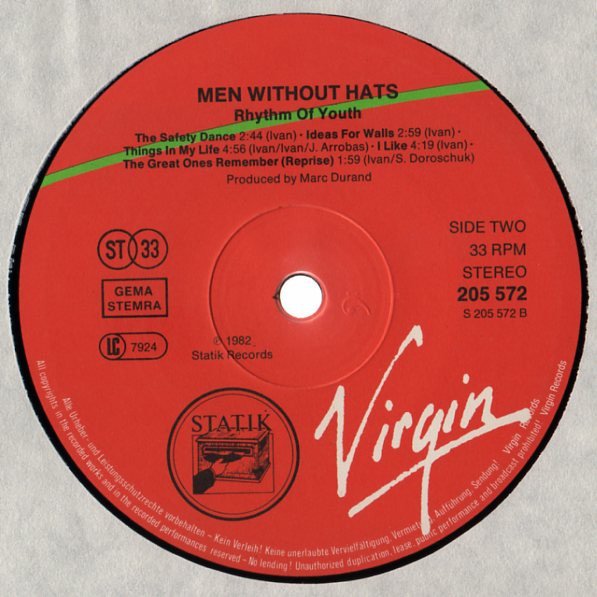 LP, Men Without Hats, Pop Rock, Synthpop | Historia Nuestra