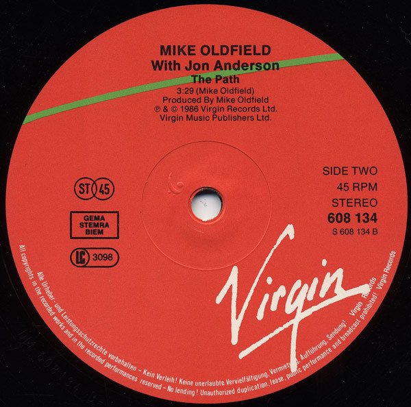 12 inch, Mike Oldfield With Jon Anderson, Synthpop | Historia Nuestra