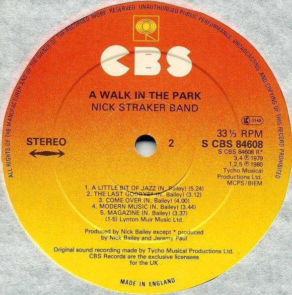 Disco, LP, Nick Straker Band, Synthpop | Historia Nuestra