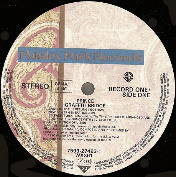 Contemporary RB, Funk, LP, Pop Rap, Pop Rock, Prince, Soul, Soundtrack | Historia Nuestra