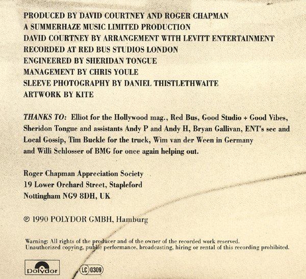 LP, Pop Rock, Roger Chapman, Vocal | Historia Nuestra