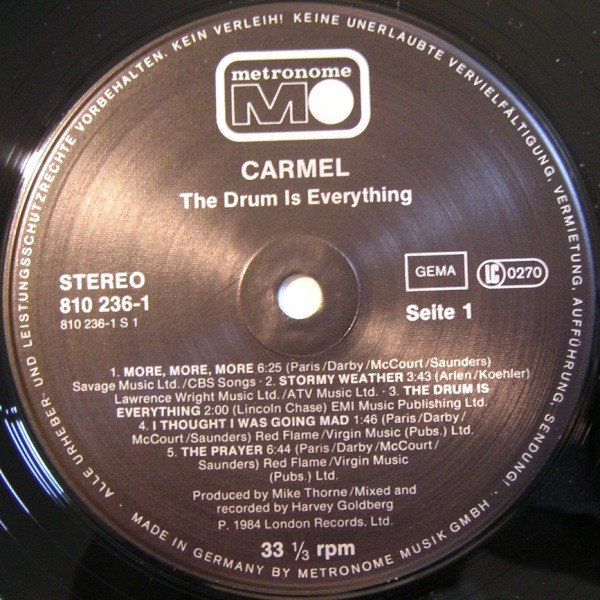 Carmel, Fusion, LP, Pop Rock | Historia Nuestra