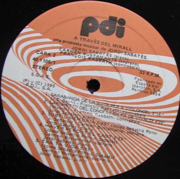 Contemporary, Jordi Sabates / Carmen Bustamante / François Rabbath, LP, NeoClassical | Historia Nuestra