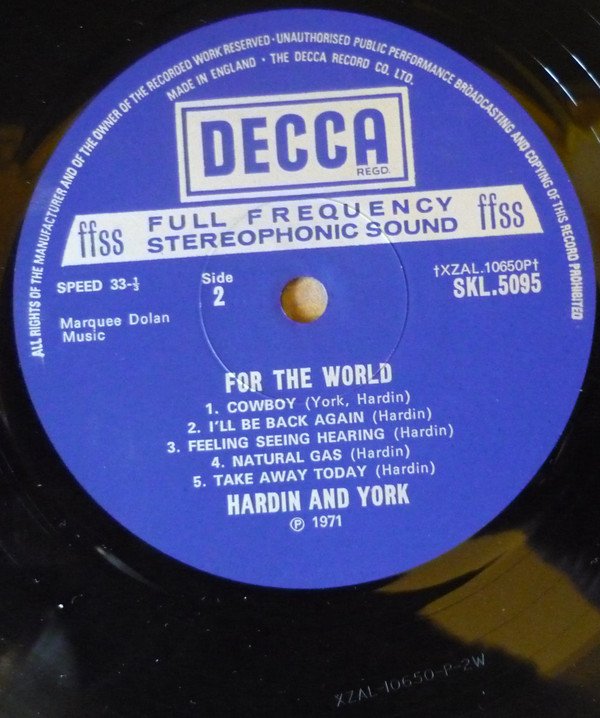 Hardin And York*, JazzRock, LP | Historia Nuestra