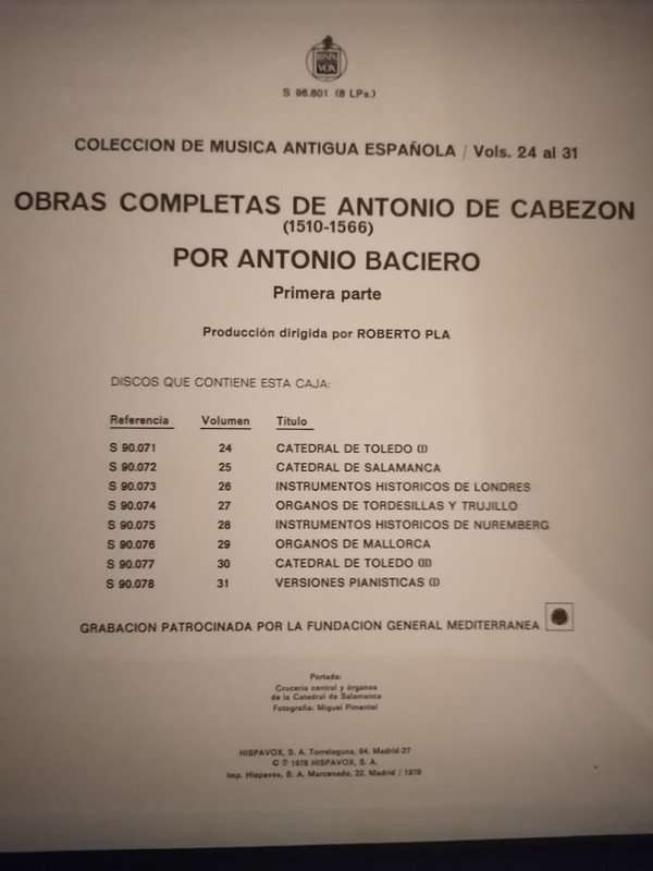 Antonio Baciero, Antonio de Cabezón, Ediciones Especiales, Renaissance | Historia Nuestra