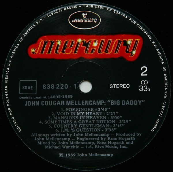 Folk Rock, John Cougar Mellencamp, LP, Southern Rock | Historia Nuestra