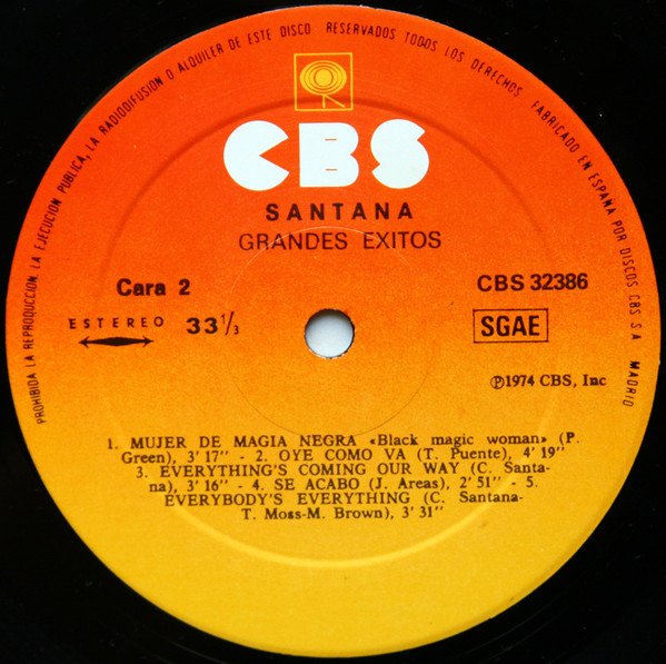 Blues Rock, LP, Psychedelic Rock, Santana | Historia Nuestra