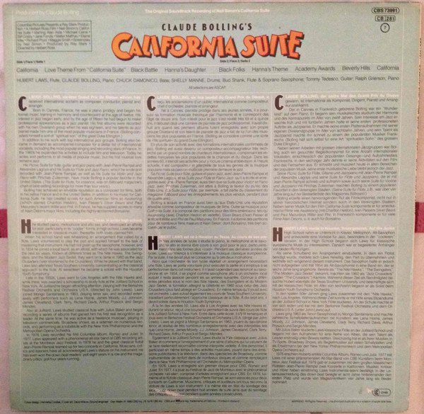 Claude Bolling / Hubert Laws, LP, Soundtrack | Historia Nuestra