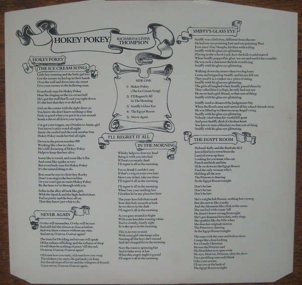 Folk Rock, LP, Richard & Linda Thompson | Historia Nuestra