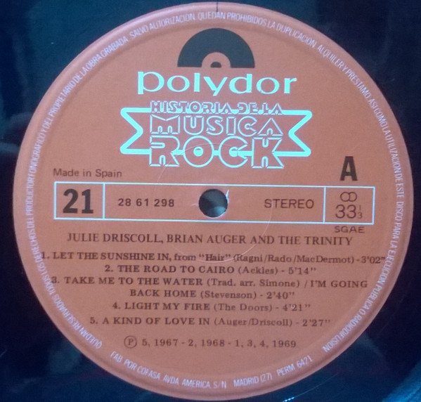 MC MTY LmpwZWc jpeg, Julie Driscoll, Brian Auger And The Trinity*, Historia Nuestra