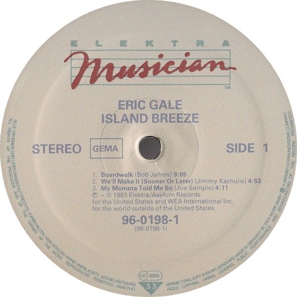 Contemporary Jazz, Eric Gale, LP | Historia Nuestra