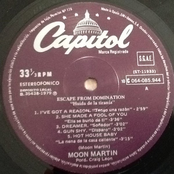 LP, Moon Martin, Pop Rock | Historia Nuestra