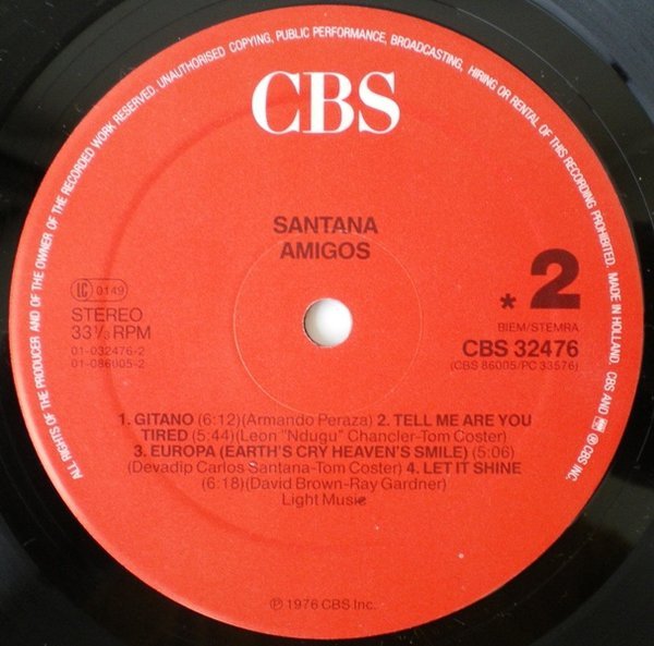 Fusion, Latin, LP, Santana | Historia Nuestra