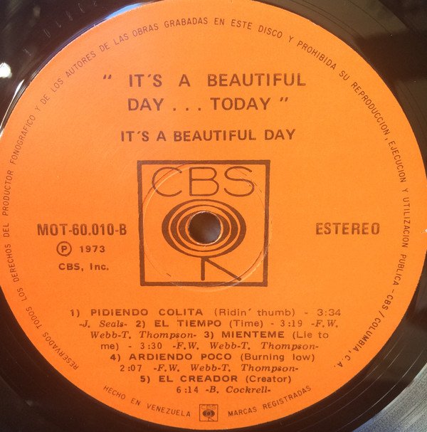 Classic Rock, It's A Beautiful Day, LP | Historia Nuestra