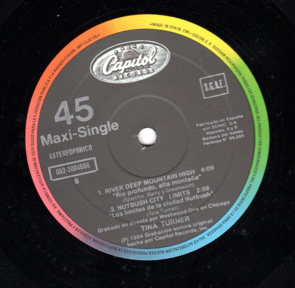 12 inch, Pop Rock, Tina Turner | Historia Nuestra