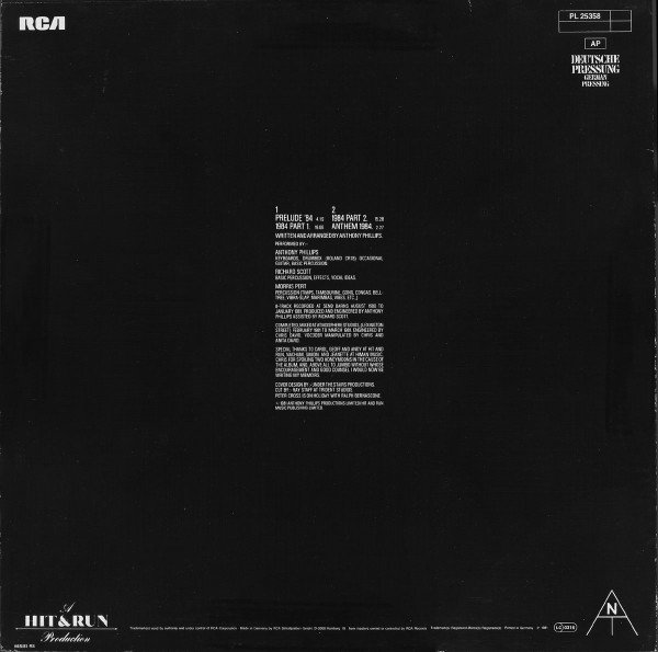 Anthony Phillips, LP, Prog Rock, Synthpop | Historia Nuestra