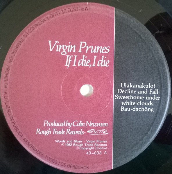 Darkwave, Goth Rock, LP, Virgin Prunes | Historia Nuestra