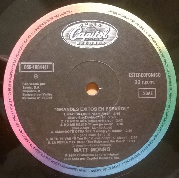LP, Matt Monro | Historia Nuestra