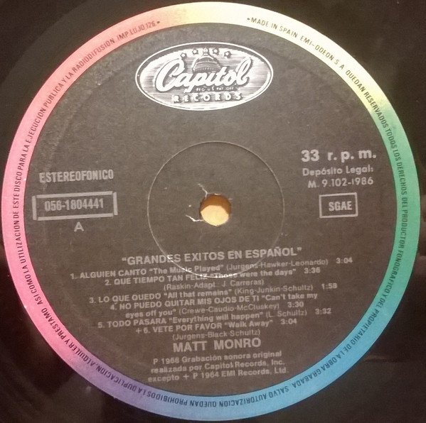 LP, Matt Monro | Historia Nuestra