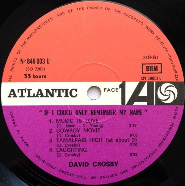Classic Rock, Country Rock, David Crosby, Folk Rock, LP | Historia Nuestra