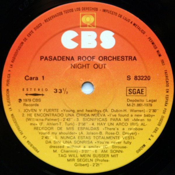 Easy Listening, LP, The Pasadena Roof Orchestra | Historia Nuestra