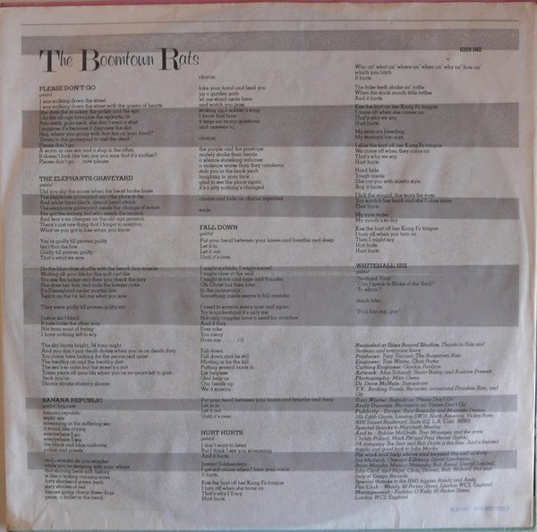 LP, New Wave, The Boomtown Rats | Historia Nuestra