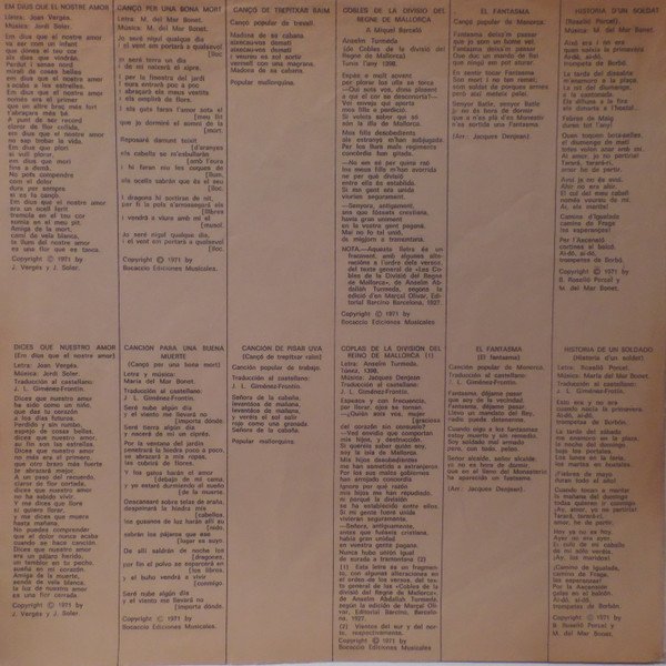 Catalan Music, Folk, LP, Maria Del Mar Bonet | Historia Nuestra
