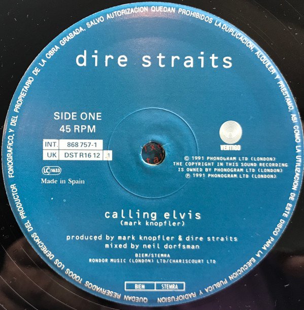 12 inch, Classic Rock, Dire Straits | Historia Nuestra