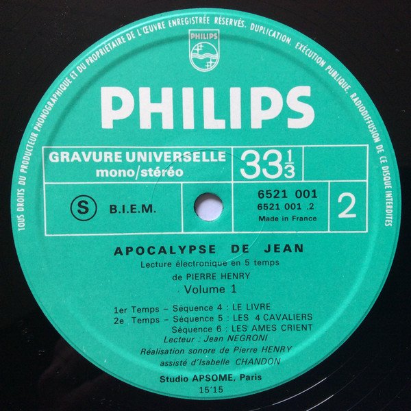 Experimental, LP, Monolog, Musique Concrte, Pierre Henry, Religious | Historia Nuestra