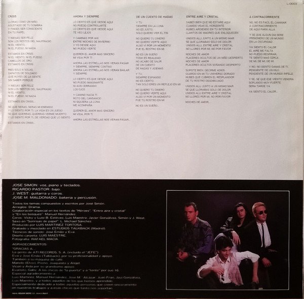 Drama, LP, Pop Rock | Historia Nuestra