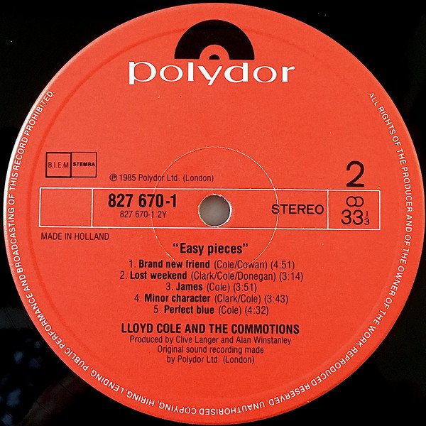 Alternative Rock, Lloyd Cole And The Commotions*, LP, Pop Rock | Historia Nuestra