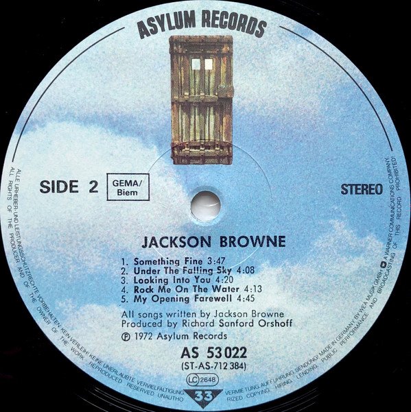 Country Rock, Jackson Browne, LP | Historia Nuestra