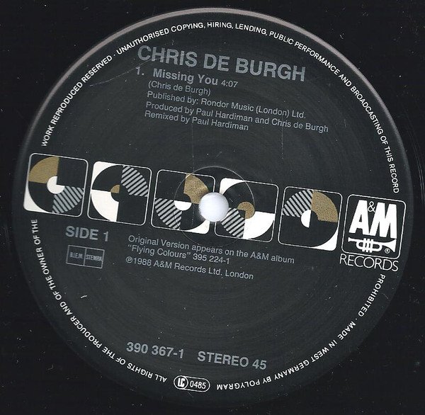12 inch, Chris de Burgh, Soft Rock, Vocal | Historia Nuestra