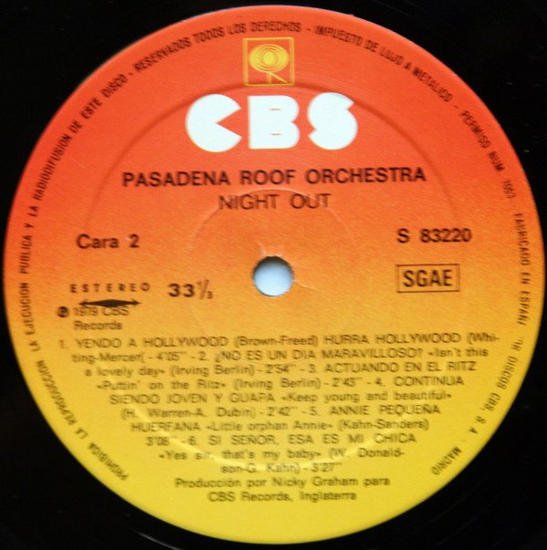 Easy Listening, LP, The Pasadena Roof Orchestra | Historia Nuestra