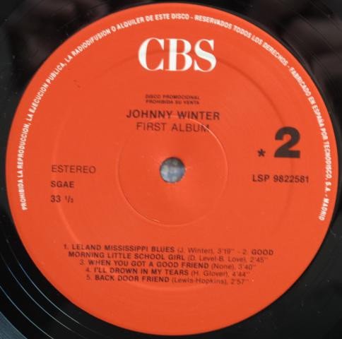 Blues Rock, Johnny Winter, LP | Historia Nuestra