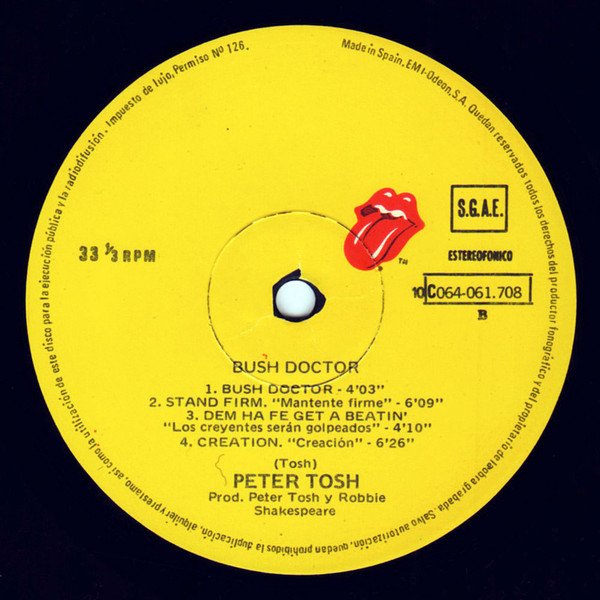 LP, Peter Tosh, Reggae | Historia Nuestra