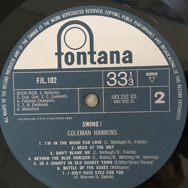 Coleman Hawkins, LP, Swing | Historia Nuestra