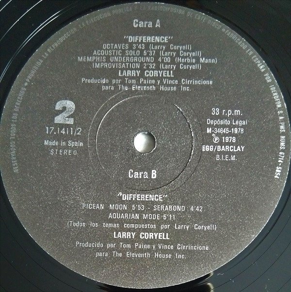 Fusion, Larry Coryell, LP | Historia Nuestra