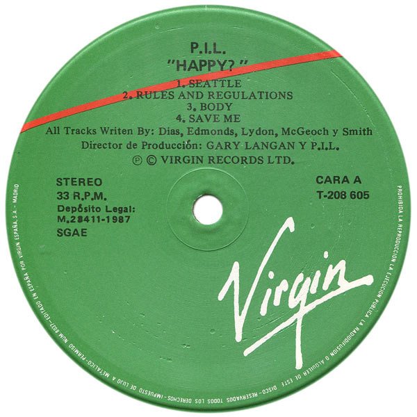 Alternative Rock, LP, Public Image Limited | Historia Nuestra