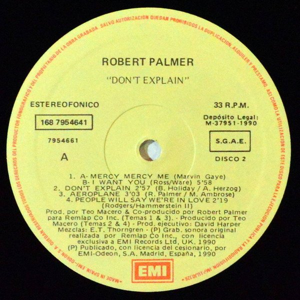 LP, Pop Rock, Robert Palmer, Synthpop | Historia Nuestra
