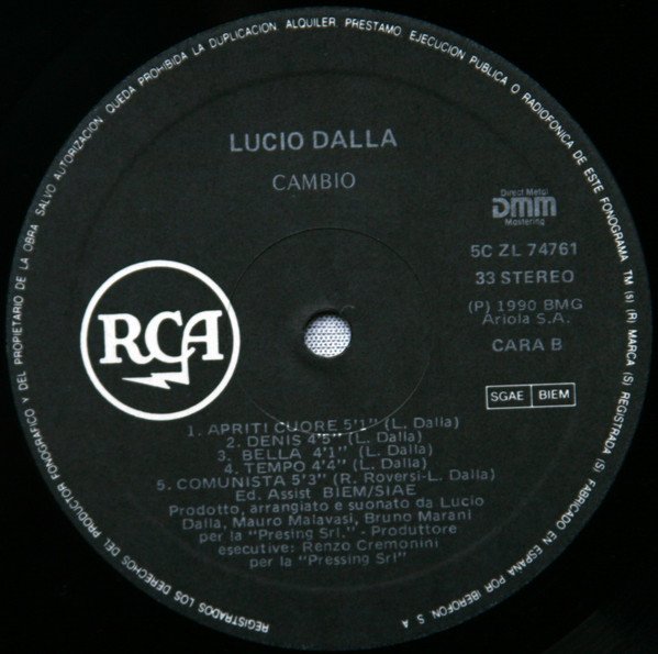 LP, Lucio Dalla, Vocal | Historia Nuestra