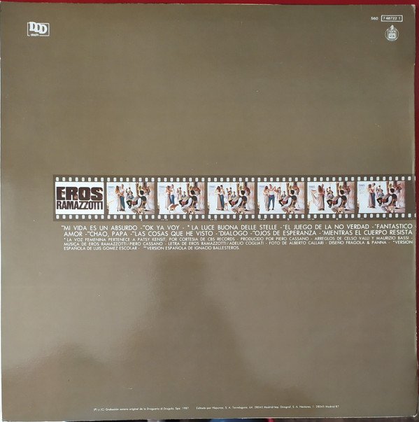 Ballad, Eros Ramazzotti, Europop, LP, Pop Rock | Historia Nuestra