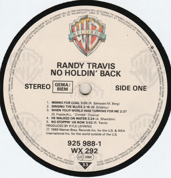 Country, LP, Randy Travis | Historia Nuestra