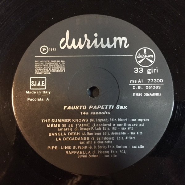 Easy Listening, Fausto Papetti, Lounge, LP, Soft Rock | Historia Nuestra