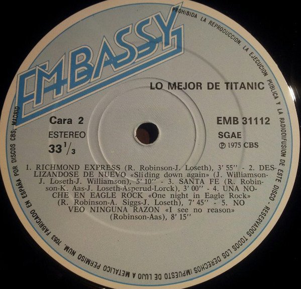 Classic Rock, Funk, LP, Titanic | Historia Nuestra