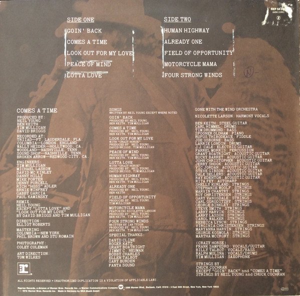 Country Rock, Folk Rock, LP, Neil Young | Historia Nuestra